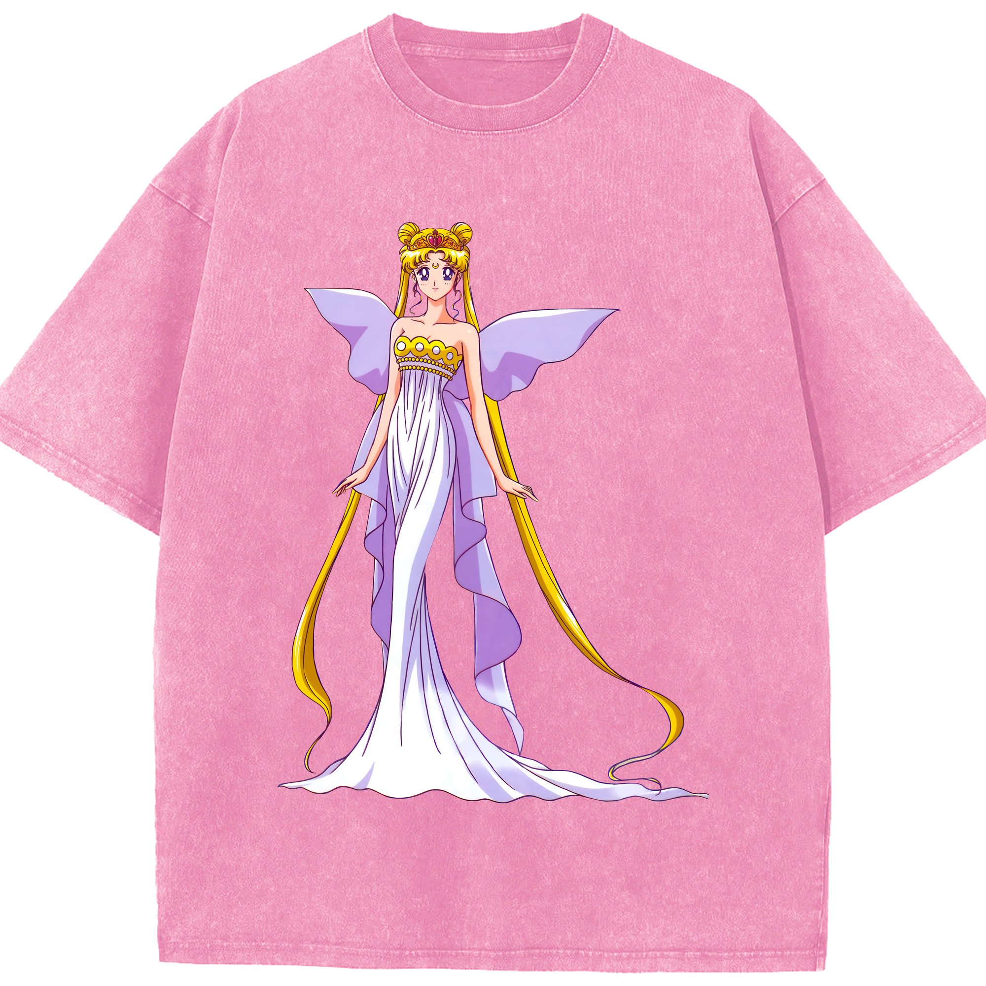 （画像用） 美少女戦士セーラームーン 愛野 美奈子 あいの みなこ Sailor Moon Aino Minako 綿100% ヴィンテージ風 半袖Tシャツ（フロントプリント）